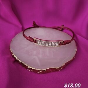 Elegant Gold and Red Bracelet